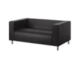 sofa Line 2os - czarna - wynajem mebli cateringowych